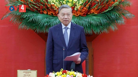 TỔNG BÍ THƯ TÔ LÂM: C’RƠ PA ZAY LÂNG C’RƠ P’RƠƠM HA DƯR NĂC T’VAIH C’LÂNG LƯỚT HA Y CHROO LIÊM CHOOM