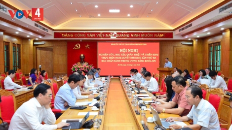 ĐẢNG ỦY APÊÊ CƠ QUAN TRUNG ƯƠNG K'ĐHƠỢNG XAY NGHỊ QUYẾT HỘI NGHỊ TRUNG ƯƠNG 3 KHÓA XIV