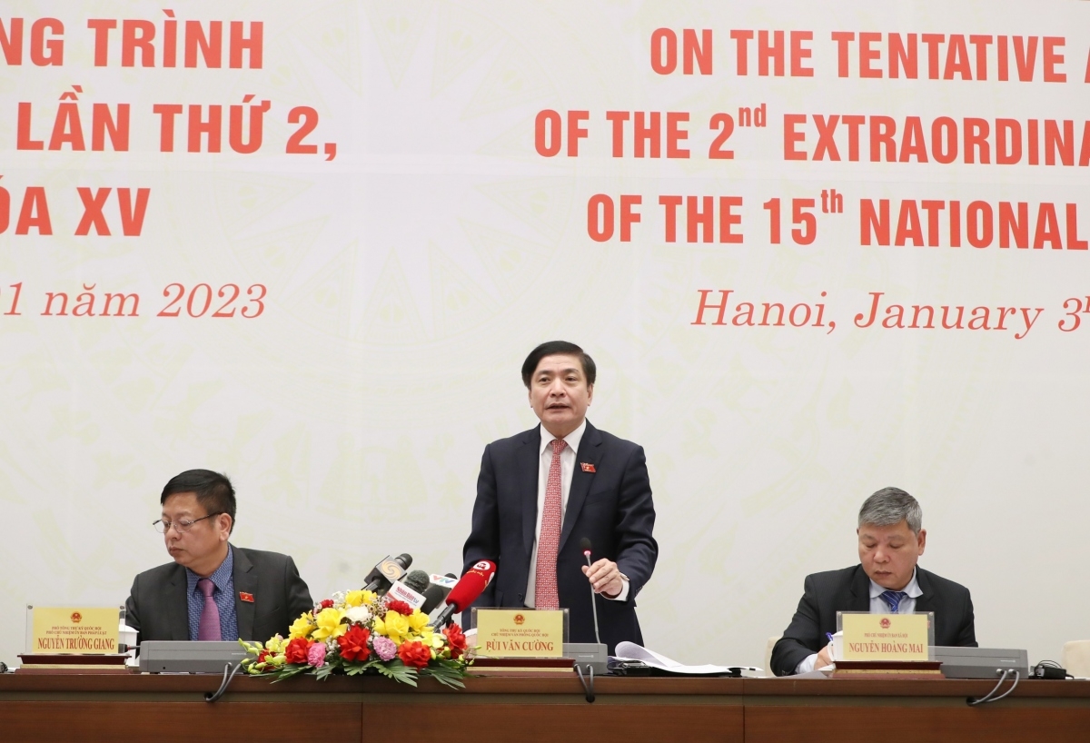 
Tổng Thư ký Kuô̆k hô̆i Bùi Văn Cường pơ gơ̆r hôp roi tơ băt