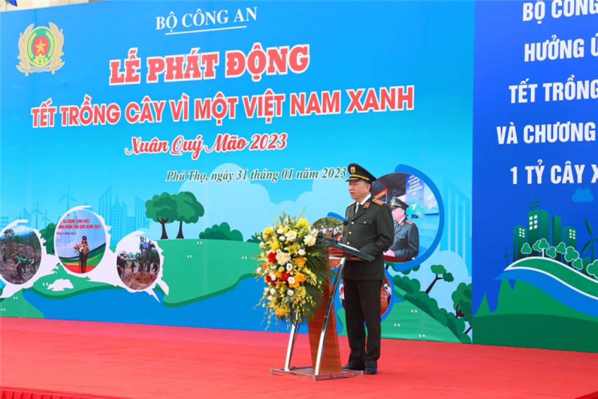 
Pôa Tô Lâm tơbleăng Têt pêt loăng hơnăm 2023 dêi Khu xiâm ngăn Kŏng an