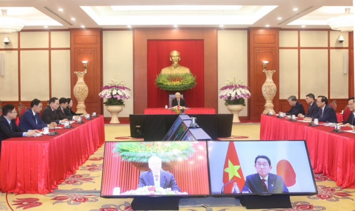 
Tổng Ƀí thư ồng Nguyễn Phú Trọng tàm dơ̆ hòi điện thoại cribơyai tơn