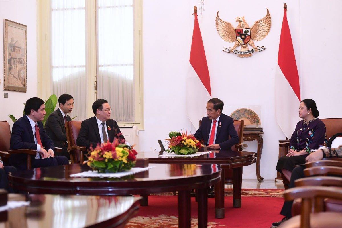 Kruanh Quốc hội Vương Đình Huệ tâm nchră đah Tổng thống Indonesia Joko Widodo