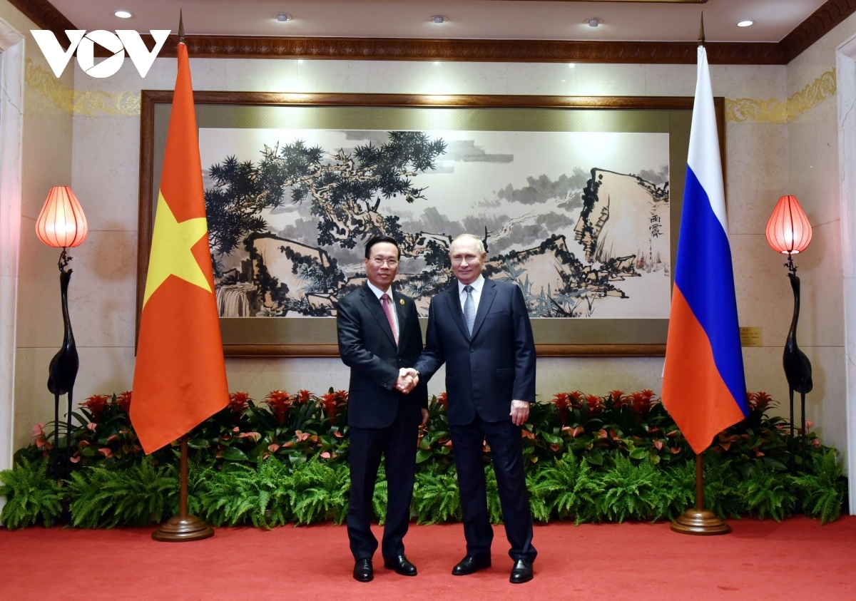 Kruanh dak Võ Văn Thưởng tâm mâp Tổng thống Liên bang Nga Vladimir Putin.