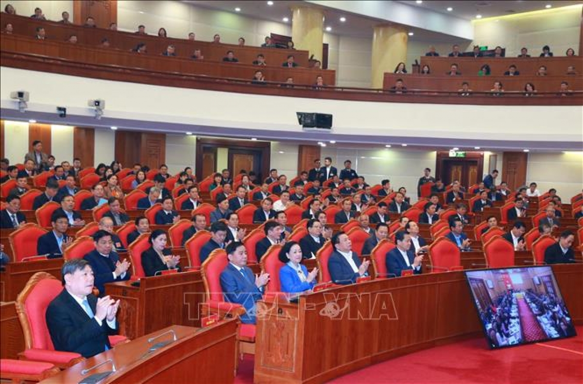 Apêê đại biểu pâh hội nghị. Chanup: Phương Hoa/TTXVN