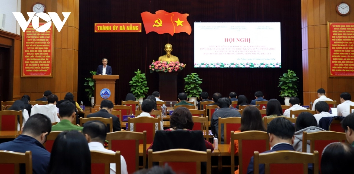 Quang cảnh hội nghị tổng kết công tác báo chí năm 2023 của thành phố Đà Nẵng.