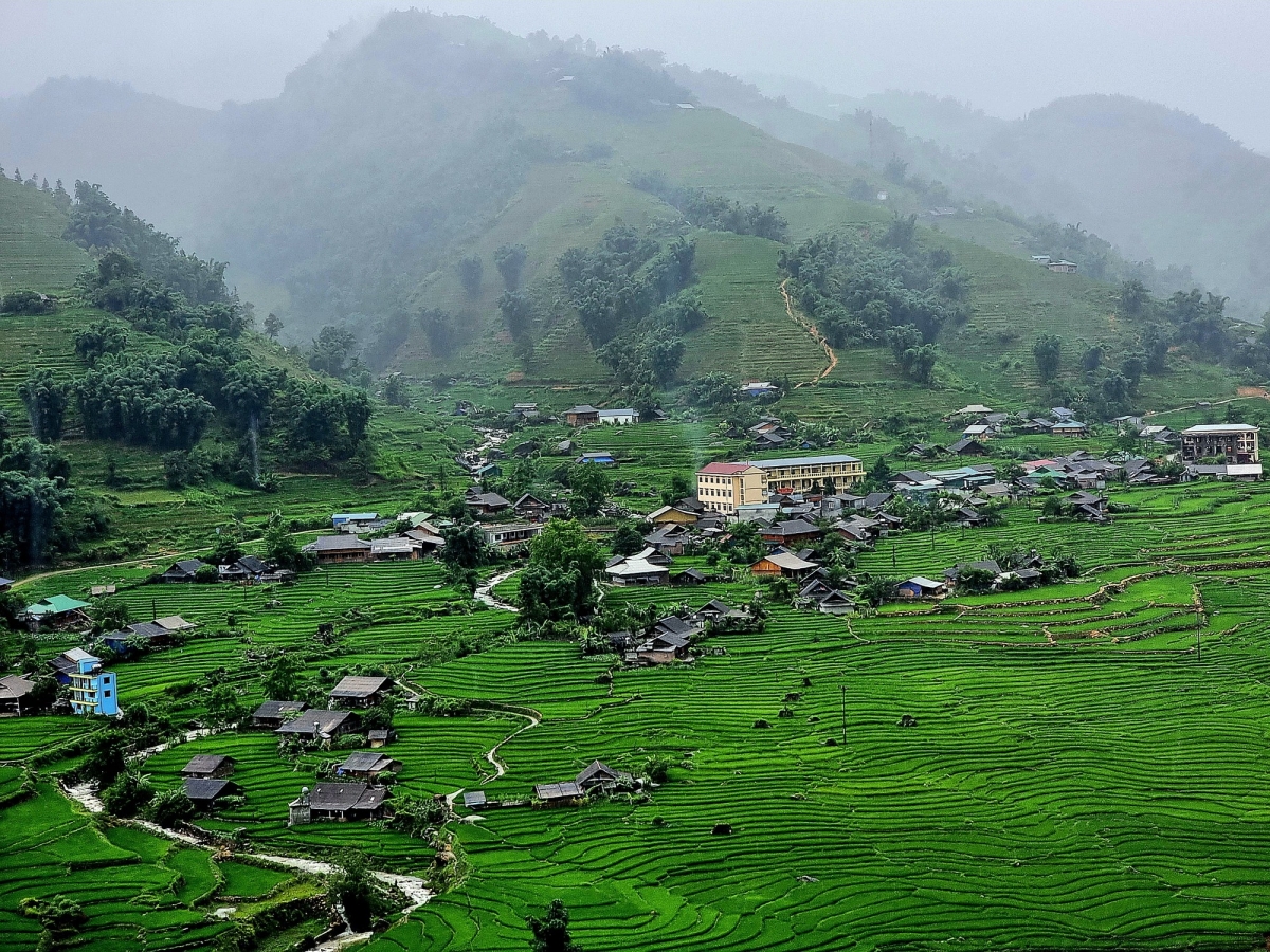 Bản Tả Van Giáy ở xã Tả Văn, thị xã Sa Pa. Ảnh KT: Anh Thư-Báo Lào Cai
