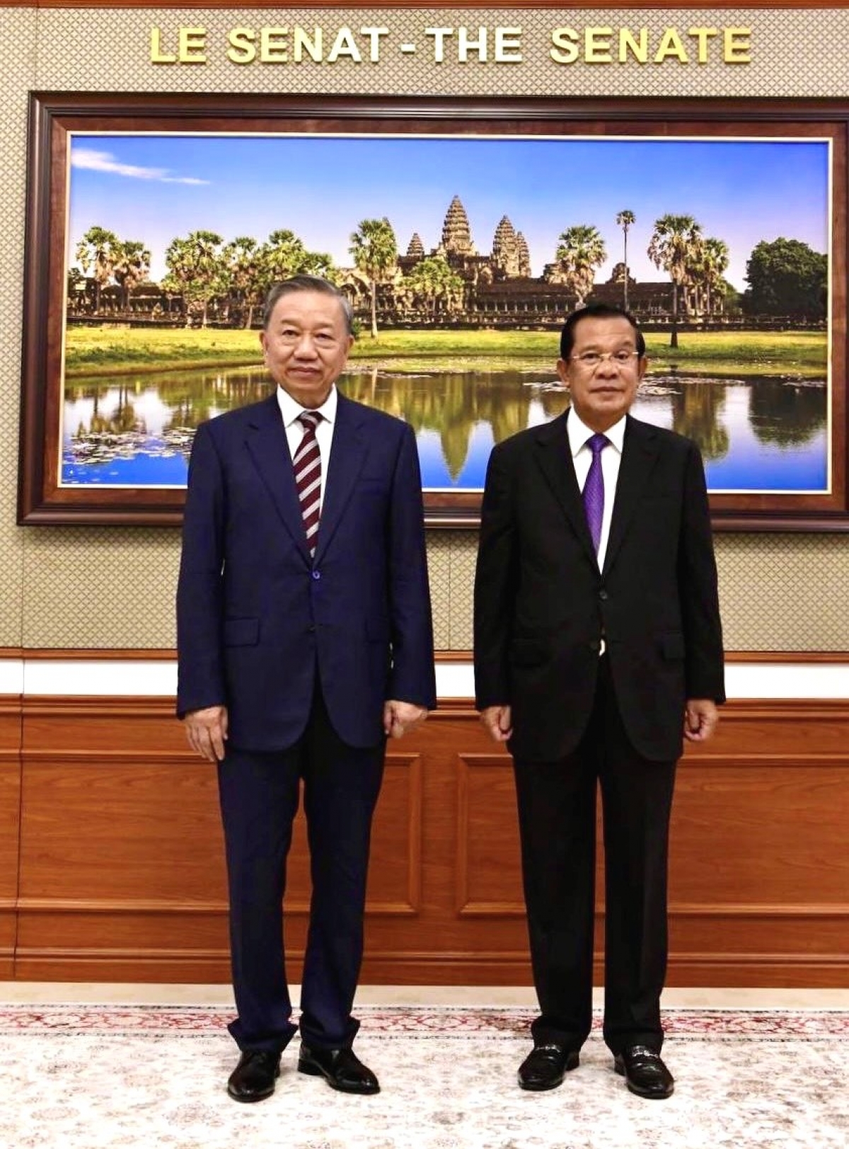 
Kơdră teh đak Tô Lâm phĭn hơdai hăm Kơdră Đảng CPP, Kơdră Thượng viên Hun Sen