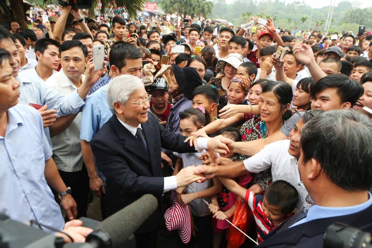 Pôa Nguyễn Phú Trọng, Kăn xiâm pơkuâ hnê ngăn tung roh lăm pêi cheăng a pơlê cheăm. Um: TTXVN