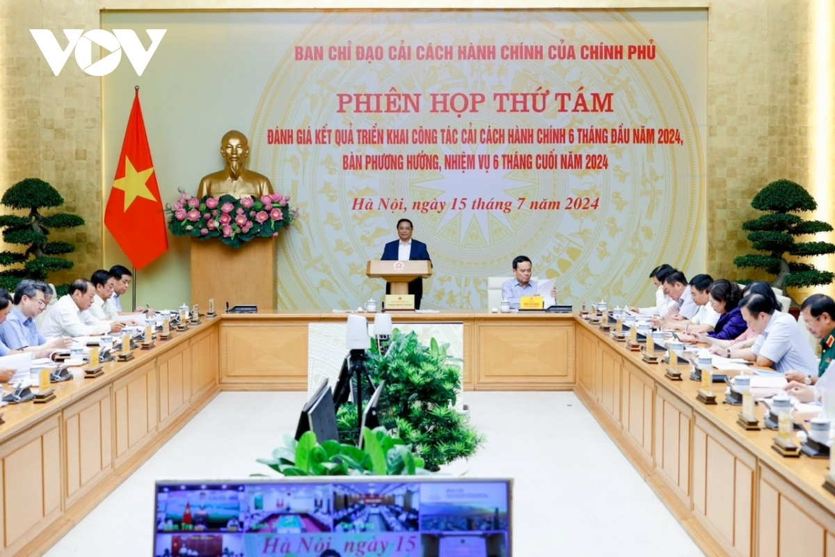 Thủ tướng ồng Phạm Minh Chính đơng lam pơrjum dơ̆ 08 Mpồl Sồr lơh tam gơl pa sră nggal gơnoar atbồ Cíñ phủ dê