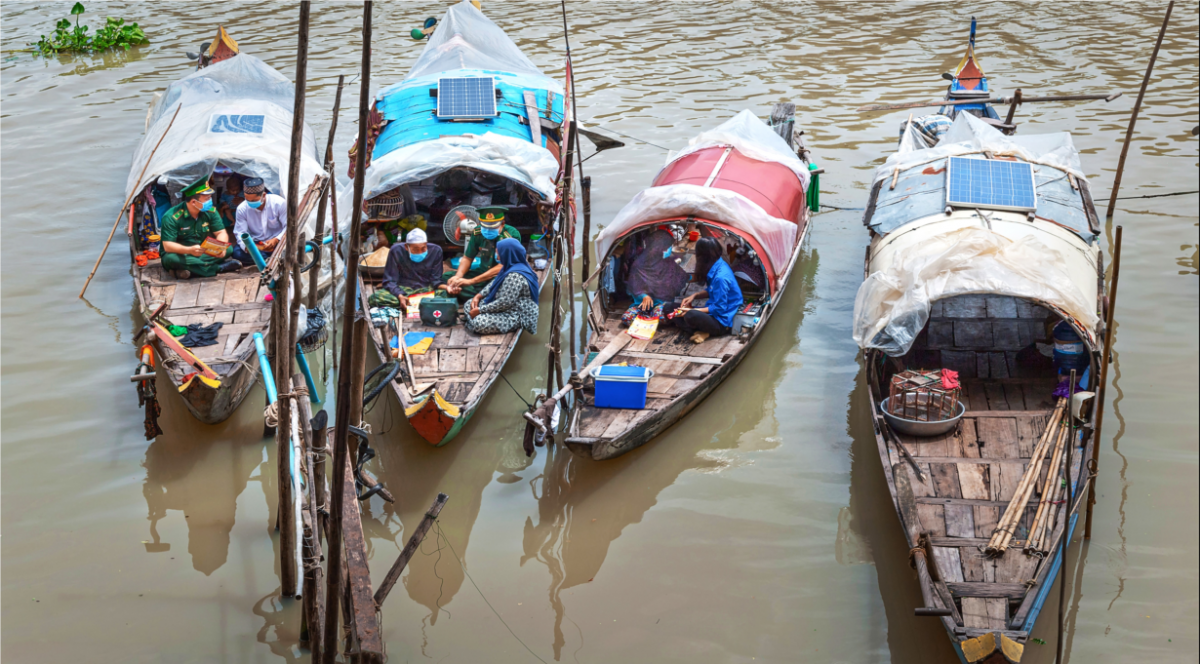 Bộ đội Biên phòng An Giang pathau khan, langyah tapak ka rahra di mangaok kraong Bình Di, huyện An Phú