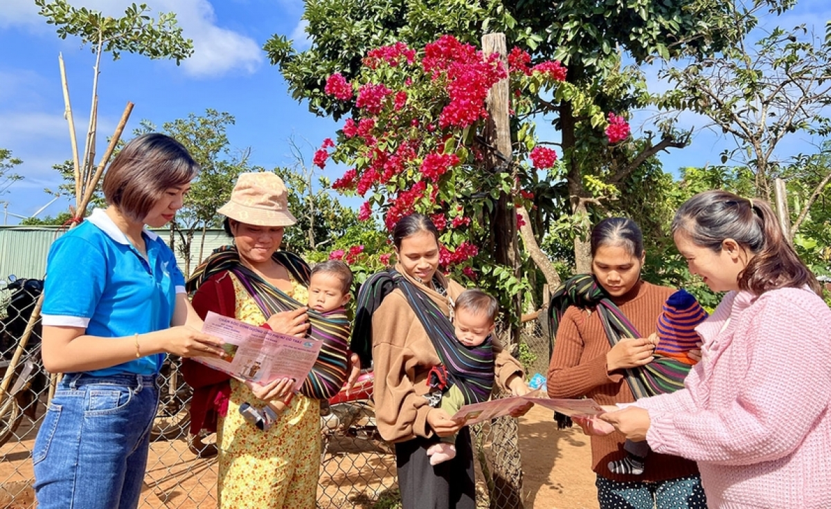 Tuyên truyền thay đổi nhận thức cho phụ nữ dân tộc thiểu số. Ảnh:gialai.gov.vn