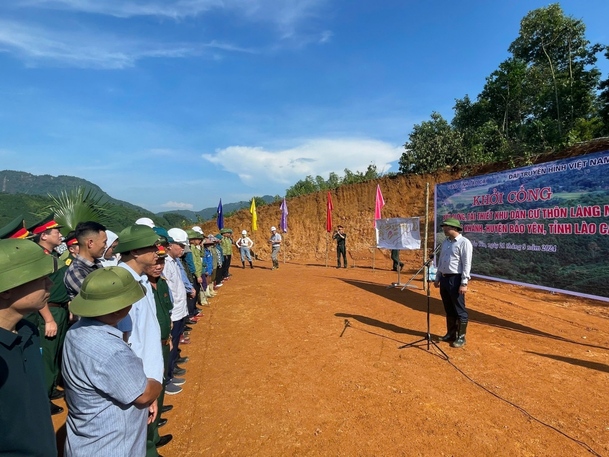 Ông Trịnh Xuân Trường - Chủ tịch UBND tỉnh Lào Cai phát biểu tại lễ khởi công