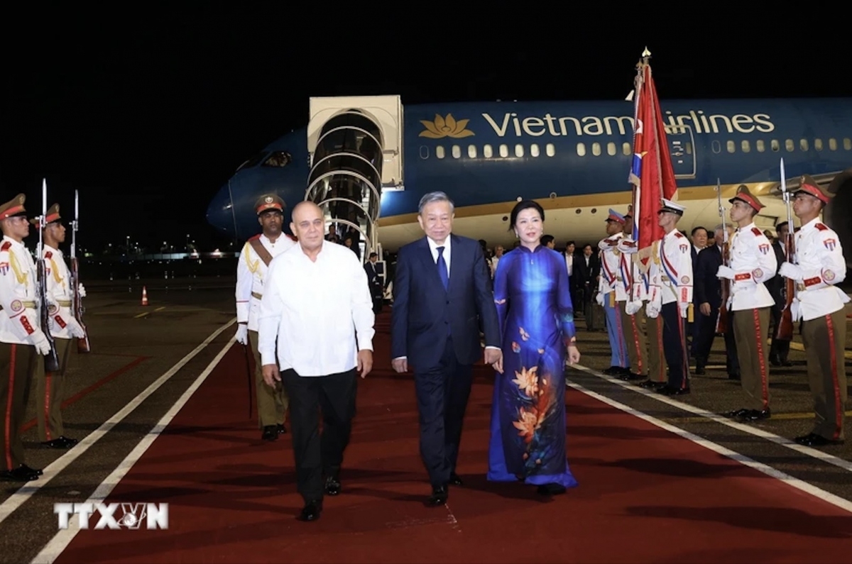 Tổng Bí thư, Kơdră teh đak bơ̆n ƀok Tô Lâm tơ̆ cham gre păr Lahaban, Cuba