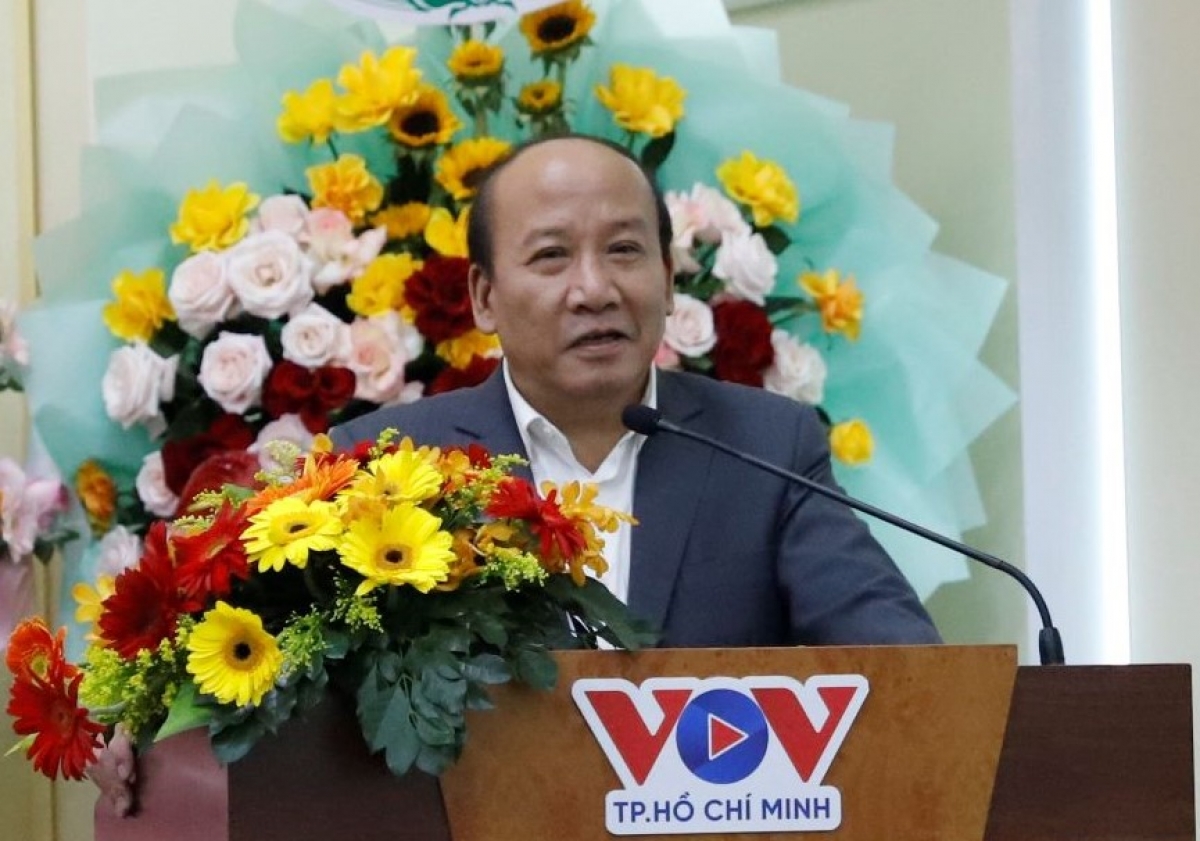 Ông Trần Minh Hùng, Phó Tổng Giám đốc Đài Tiếng nói Việt Nam phát biểu tại chương trình (ảnh: Nguyễn Quang)