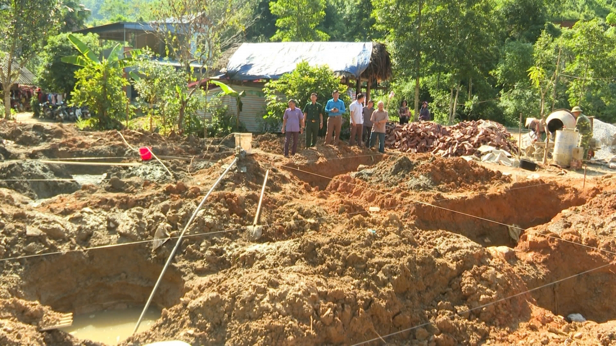 Ngôi nhà của anh Hoàng Xuân Lý được khởi công xây dựng