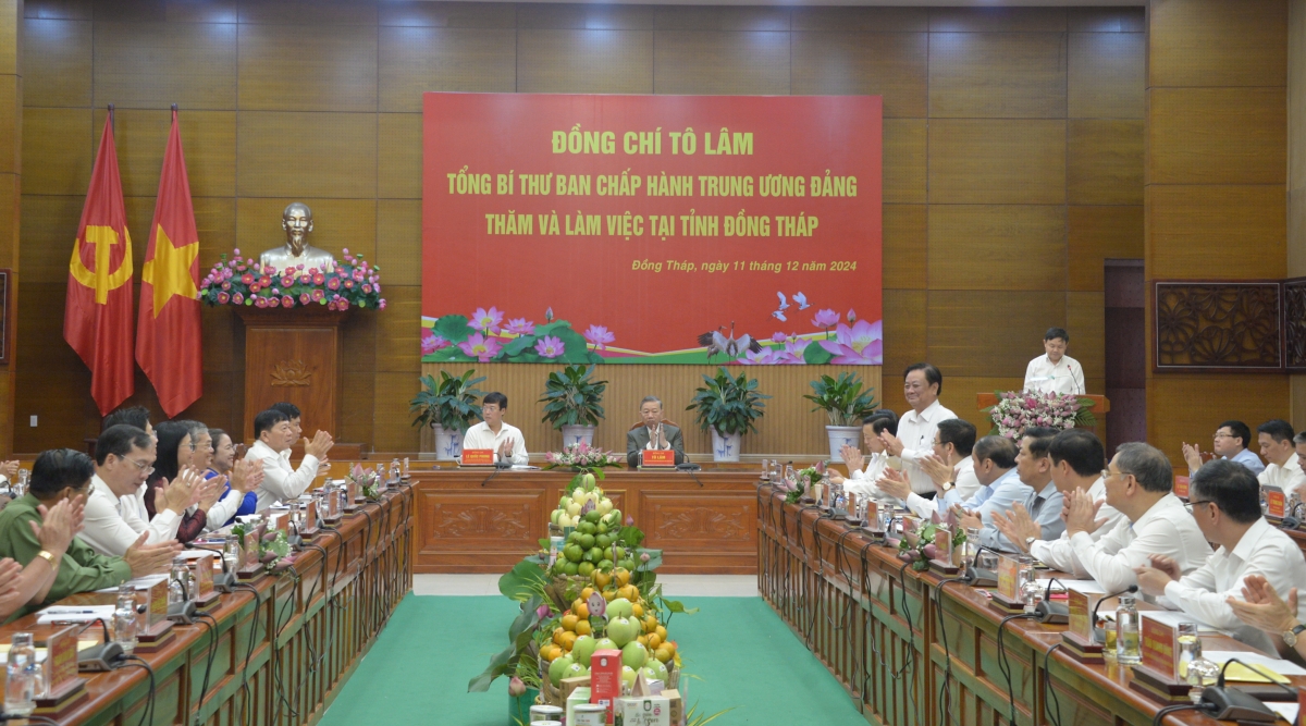 
Tổng Bí thư Tô Lâm bơ̆jang tơ̆ Đồng Tháp