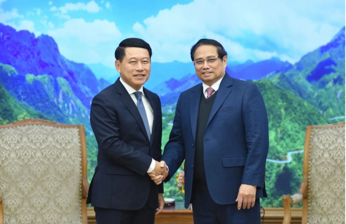 
Thủ tướng Phạm Minh Chính sơng Phŏ Thủ tướng, Kơdră tơm jang tơbôl Lào