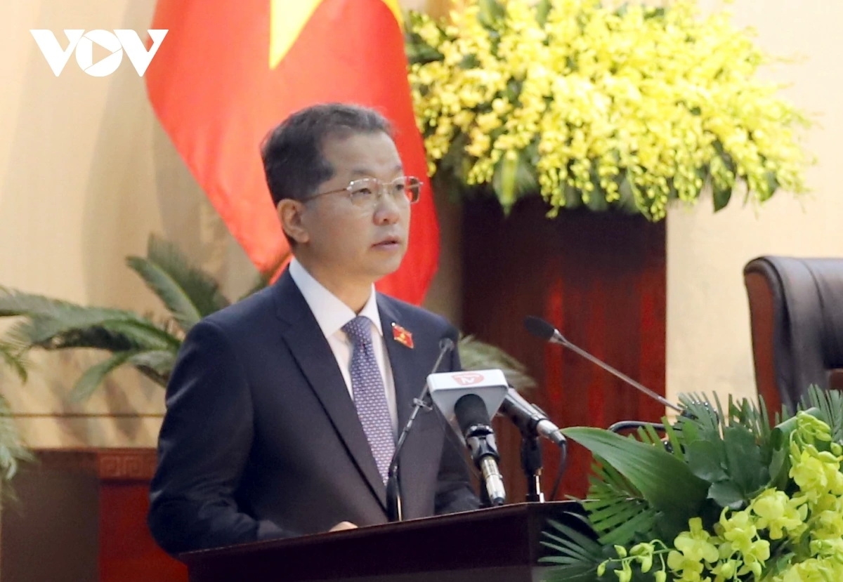 Ông Nguyễn Văn Quảng, Bí thư Thành ủy Đà Nẵng phát biểu tại kỳ họp