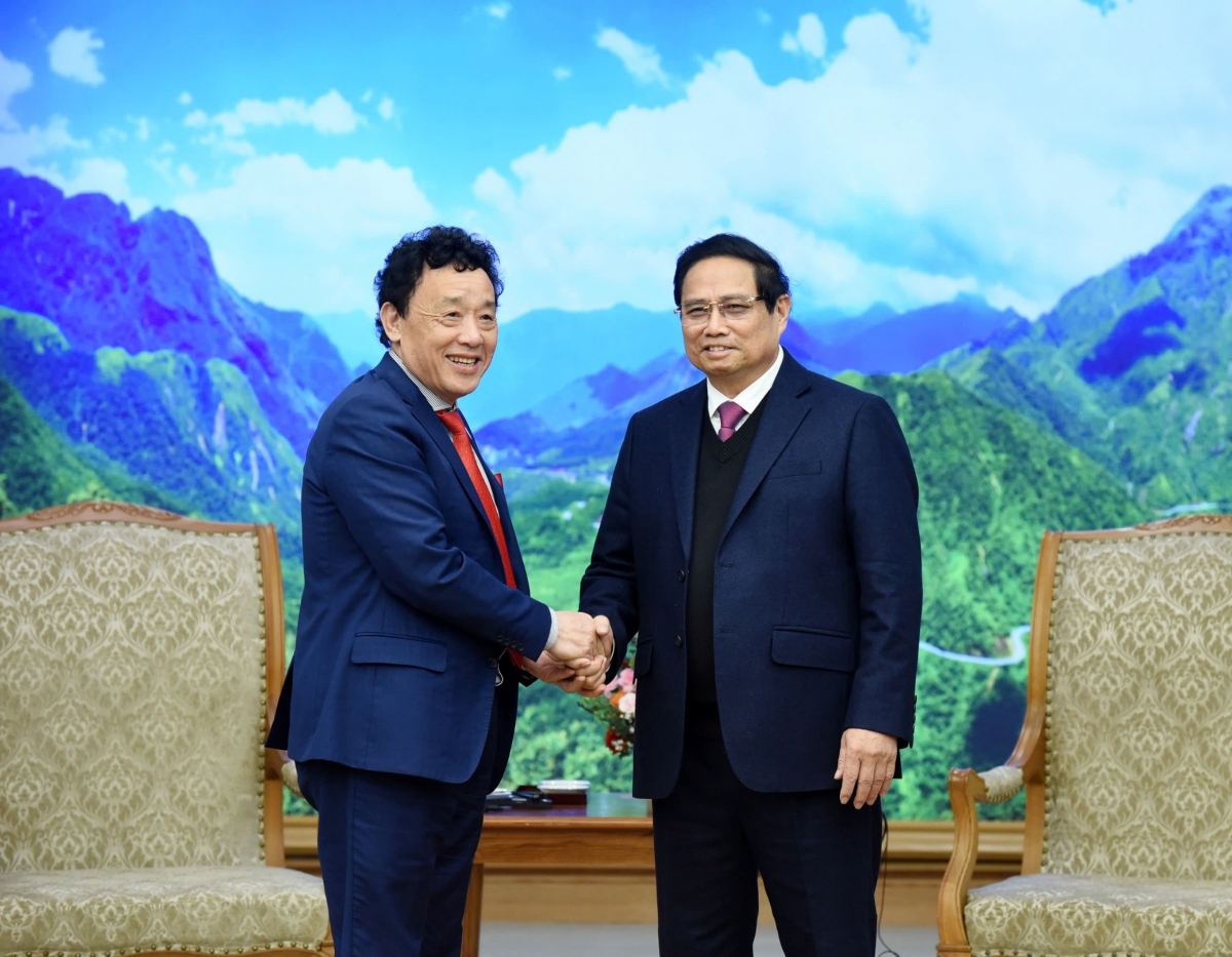 
 Thủ tướng ồng Phạm Minh Chính wă Kwang Lam bồ dờng Mpồl Broă lơh sa suơn sre mờ Phan sa geh gar Liên hợp quôk