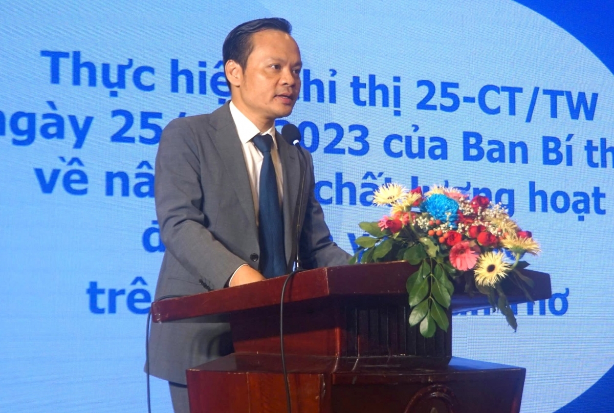 Ông Hoàng Quốc Cường, Giám đốc Sở Y tế TP. Cần Thơ tại Hội nghị Y tế cơ sở lần thứ nhất năm 2024