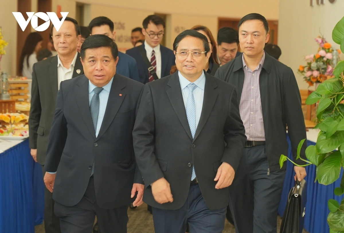 Thủ tướng Phạm Minh Chính tới dự Diễn đàn chính sách "Việt Nam chủ động phát triển ngành Công nghiệp bán dẫn và Trí tuệ nhân tạo trong kỷ nguyên mới"
