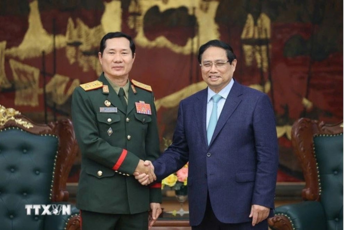 Pôa Phạm Minh Chính, Ngế pro xiâm hnê ngăn tơnêi têa tơdah Kăn tơbleăng cheăng lêng kong têa Lếo (Um: Dương Giang/TTXVN)