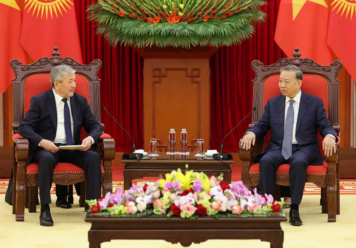Tổng Bí thư Tô Lâm hŏ wơt Thủ tướng dak Cộng hòa Kyrgyzstan
