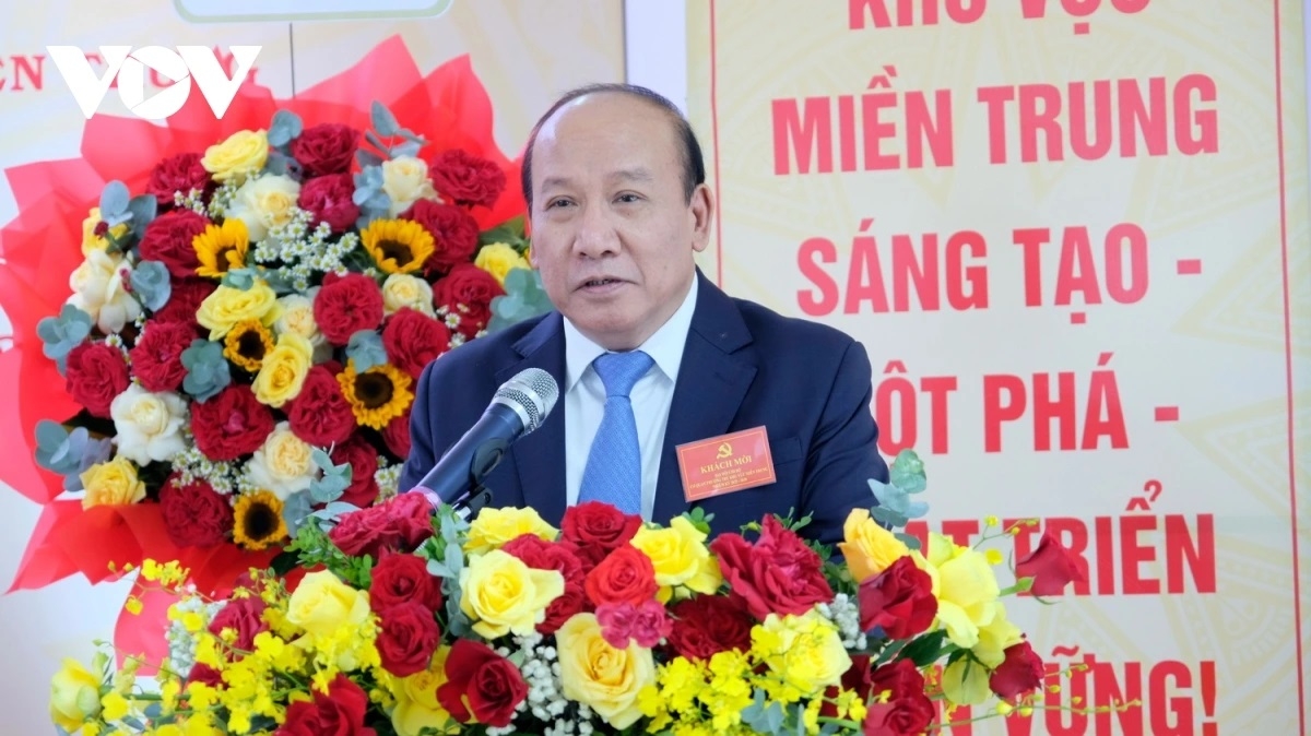 Ông Trần Minh Hùng, Ủy viên Ban Thường vụ Đảng ủy, Phó Tổng Giám đốc Đài Tiếng nói Việt Nam phát biểu tại Đại hội