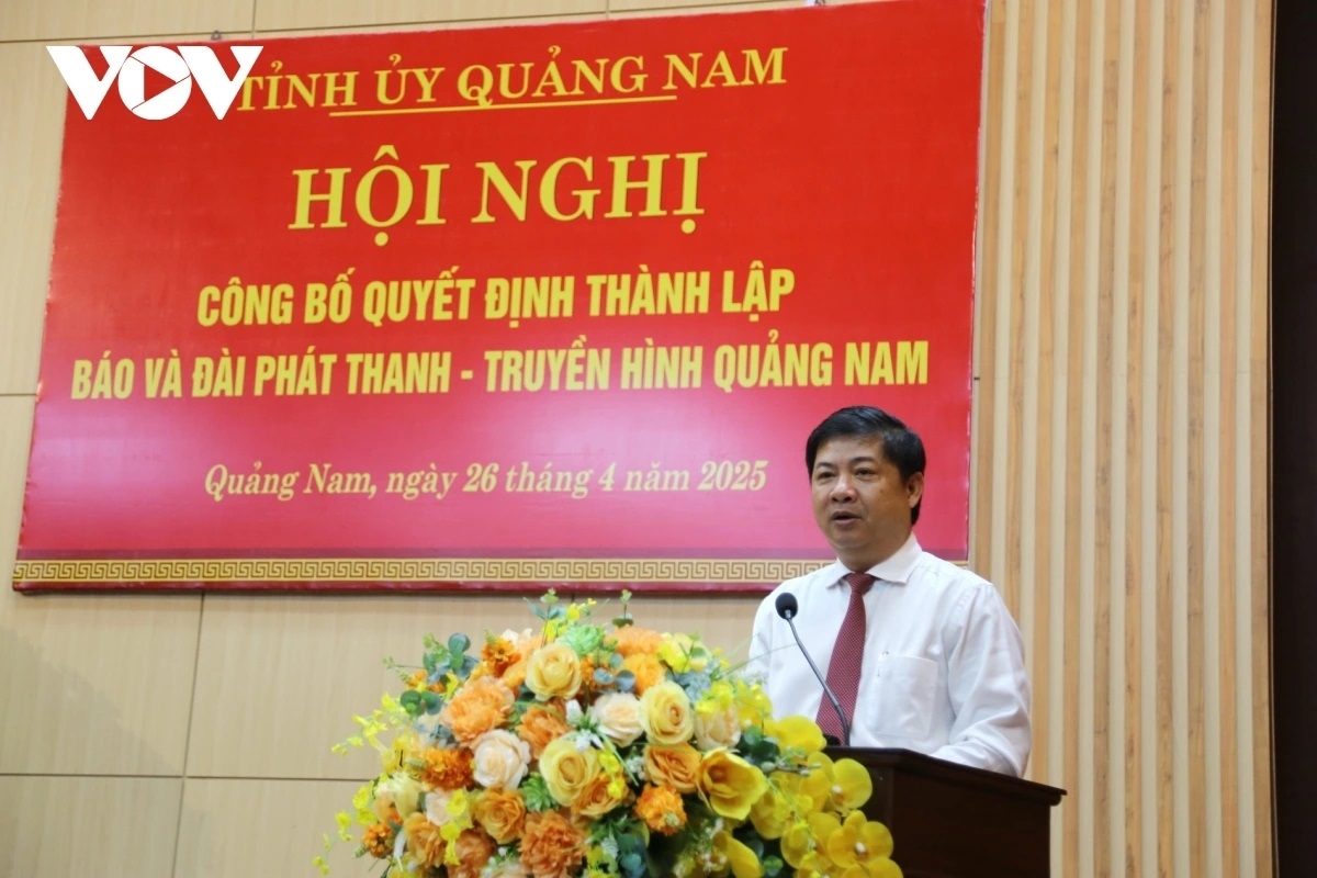 Ông Lương Nguyễn Minh Triết, Bí thư Tỉnh uỷ Quảng Nam phát biểu tại hội nghị.