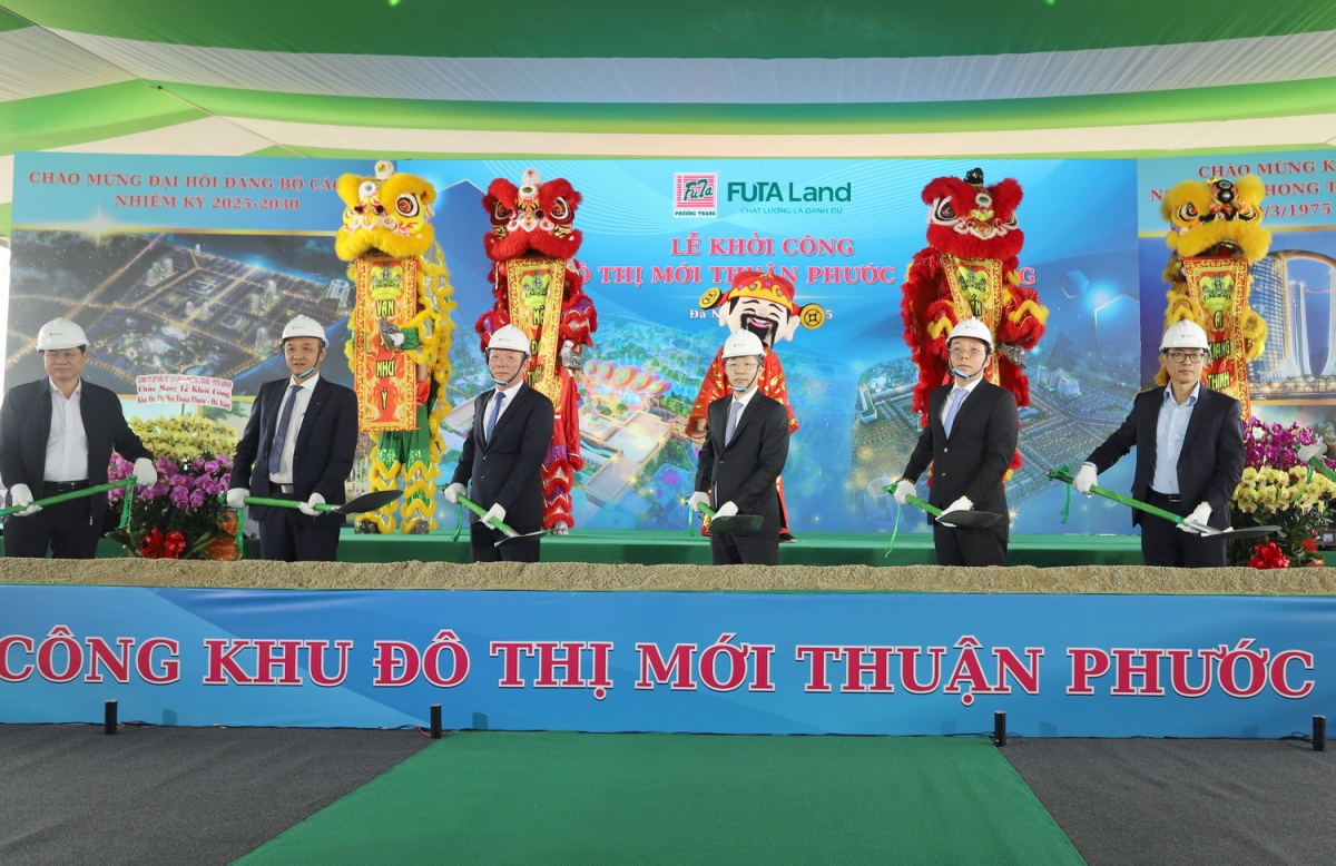 Dự án Khu đô thị mới Thuận Phước - Đà Nẵng tổng vốn đầu tư gần 11.500 tỷ đồng vừa được khởi công xây dựng.
