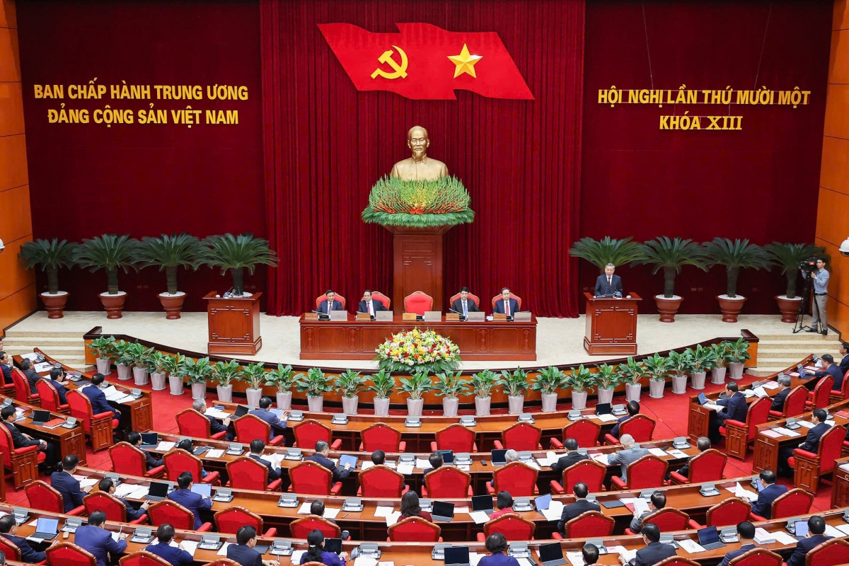 Ntơm pơk rgum tâm nchră Trung ương 11 khoá 13.