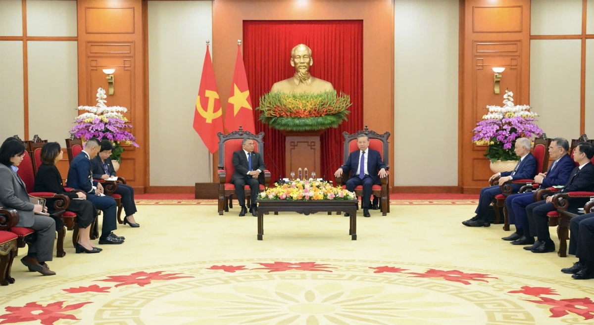 Tổng Bí thư Tô Lâm vơt Đại sứ Philippines ta Việt Nam.