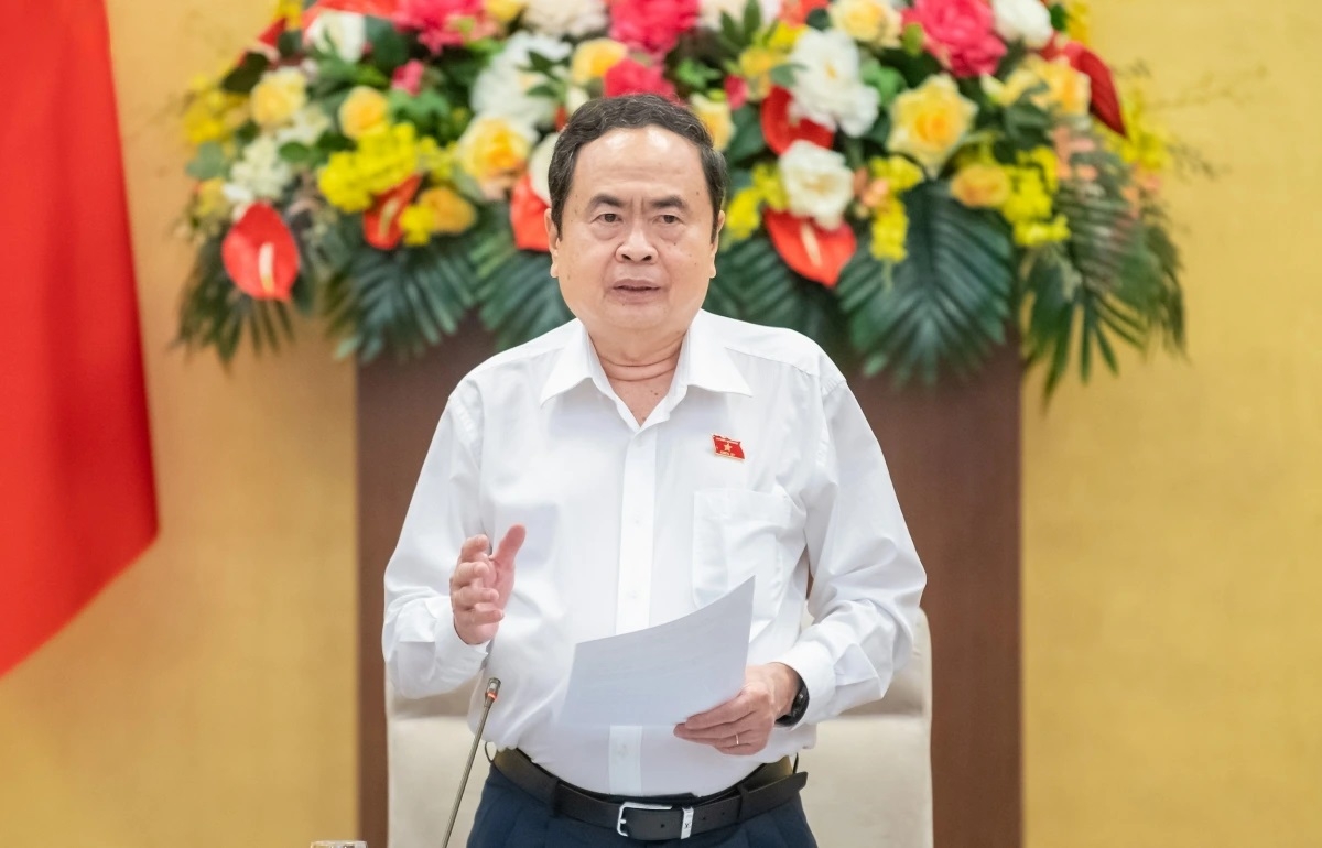 Chủ tịch Quốc hội Trần Thanh Mẫn điều hành phiên làm việc tại Phiên họp 44 của Ủy ban Thường vụ Quốc hội
