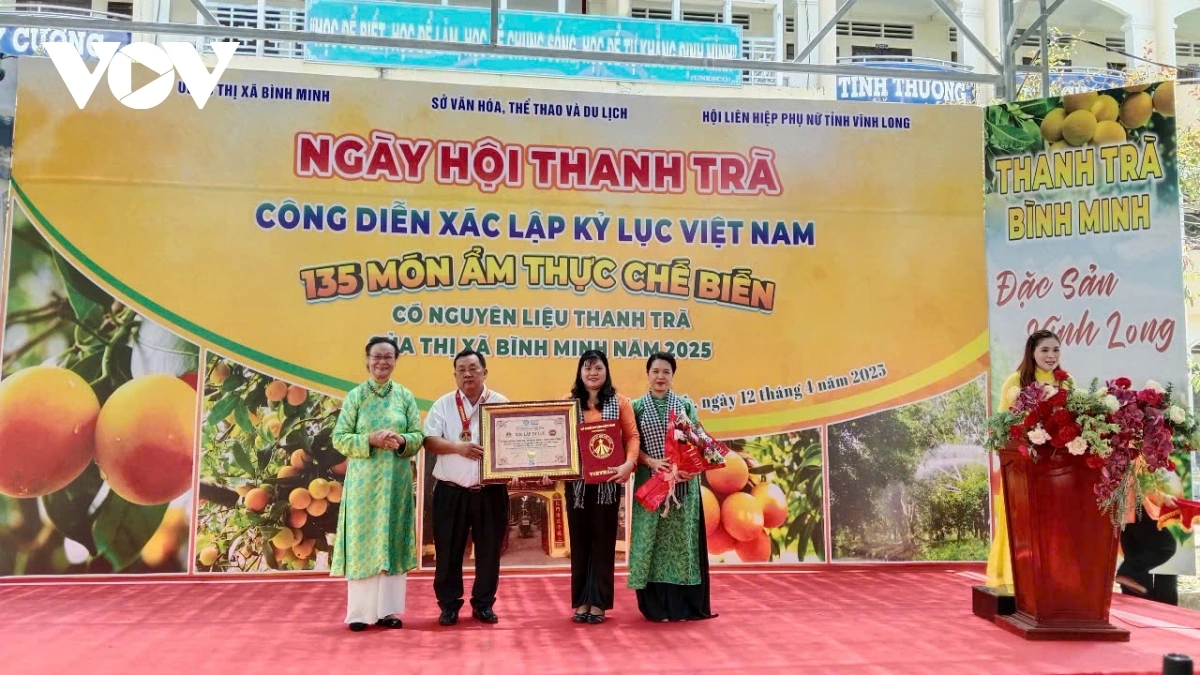 Vĩnh Long xác lập kỷ lục 135 món ẩm thực có nguyên liệu từ trái thanh trà