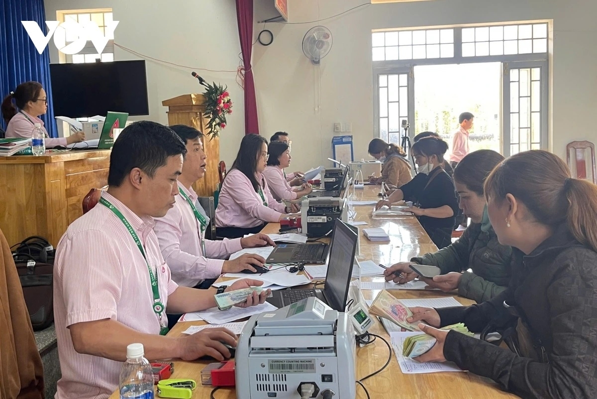 Một phòng giao dịch của Ngân hàng Chính sách xã hội ở Đắk Nông. (Ảnh: Tuấn Long)