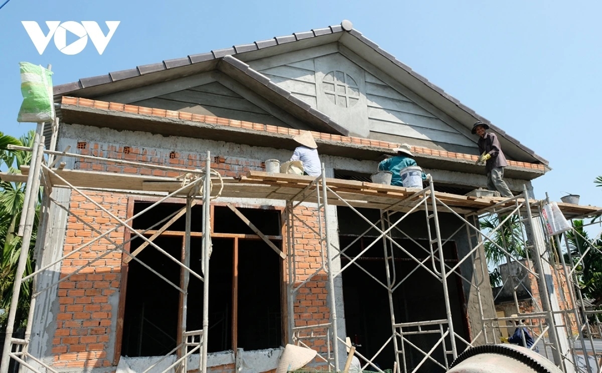 Căn nhà gần hoàn thiện của ông Nguyễn Tại, ở xã Tịnh Sơn, huyện Sơn Tịnh, tỉnh Quảng Ngãi