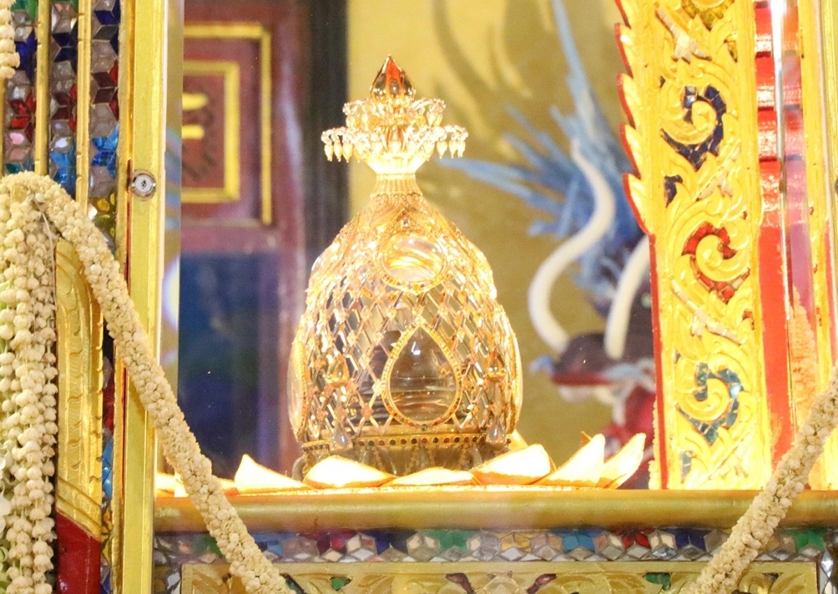 Xá lợi Phật tôn trí tại chùa Quan Thế Âm