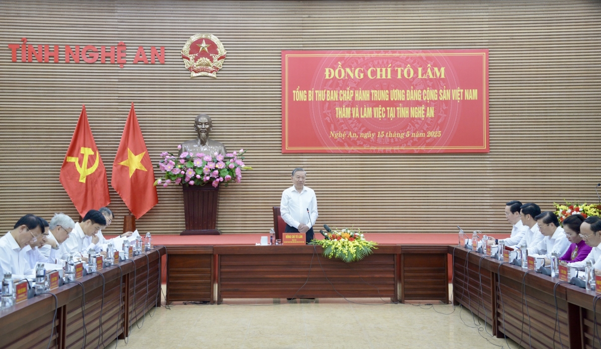 Tổng Bí thư Tô Lâm pah kan ta n’gor Nghệ An