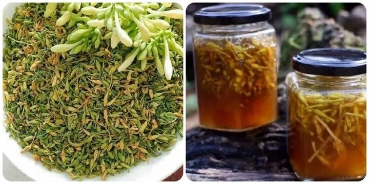 Hoa đu đủ đực ngâm mật ong chữa các bệnh liên quan đến đường hô hấp