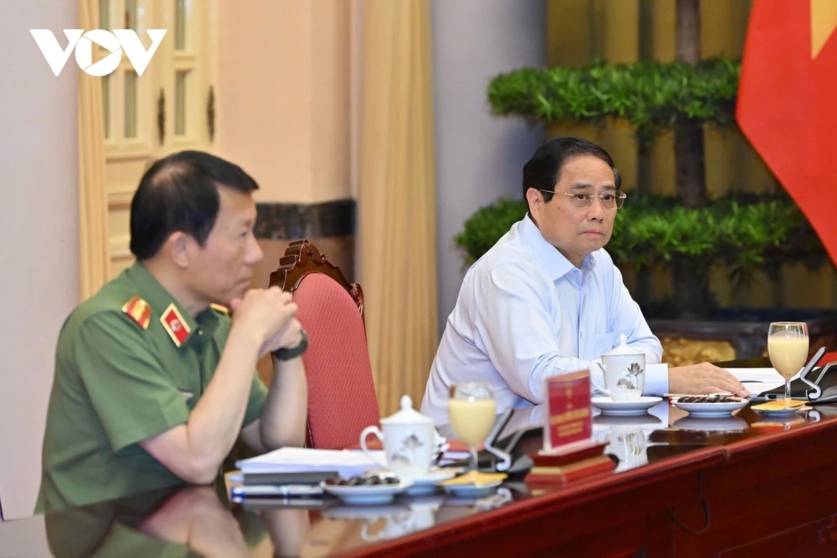 Thủ tướng Chính phủ Phạm Minh Chính và Bộ trưởng Bộ Công an Lương Tam Quang
