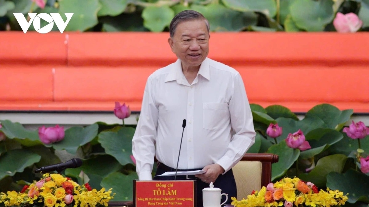 Tổng Bí thư Tô Lâm phát biểu tại buổi làm việc