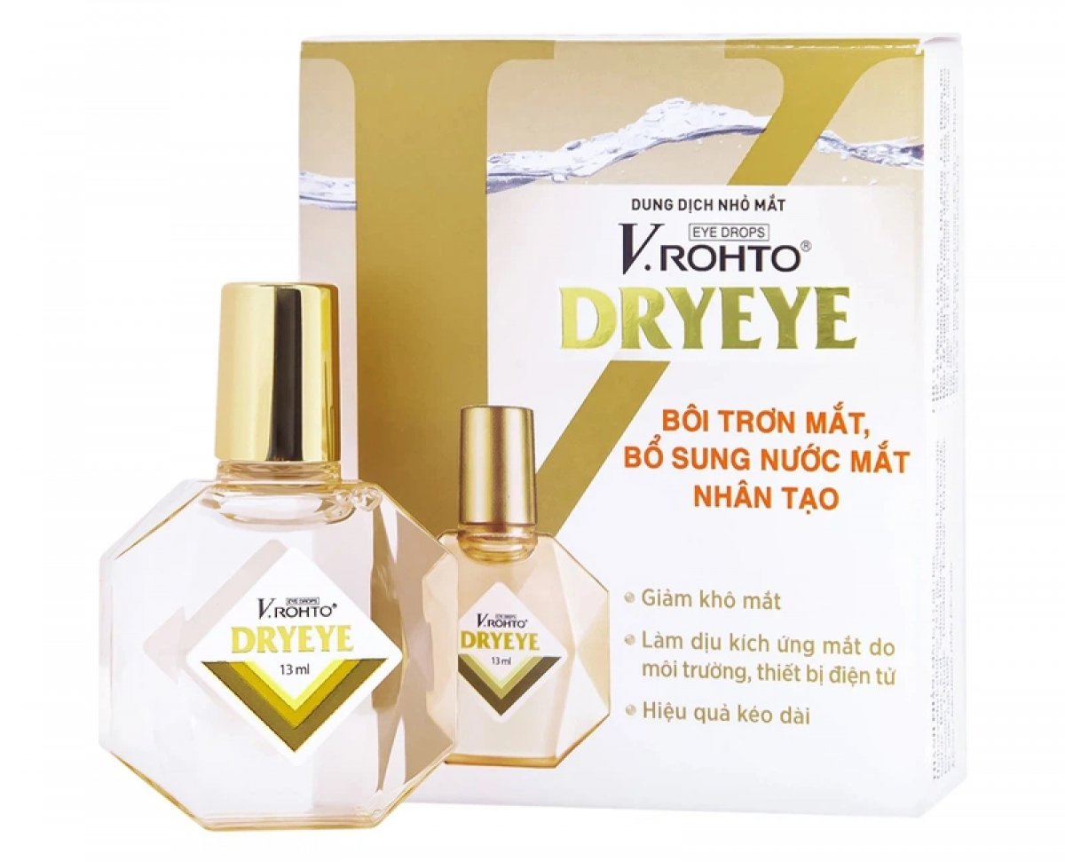 Jru tanjaoh mata V.Rohto Dryeye daong ngak ganal, pabak aia mata.