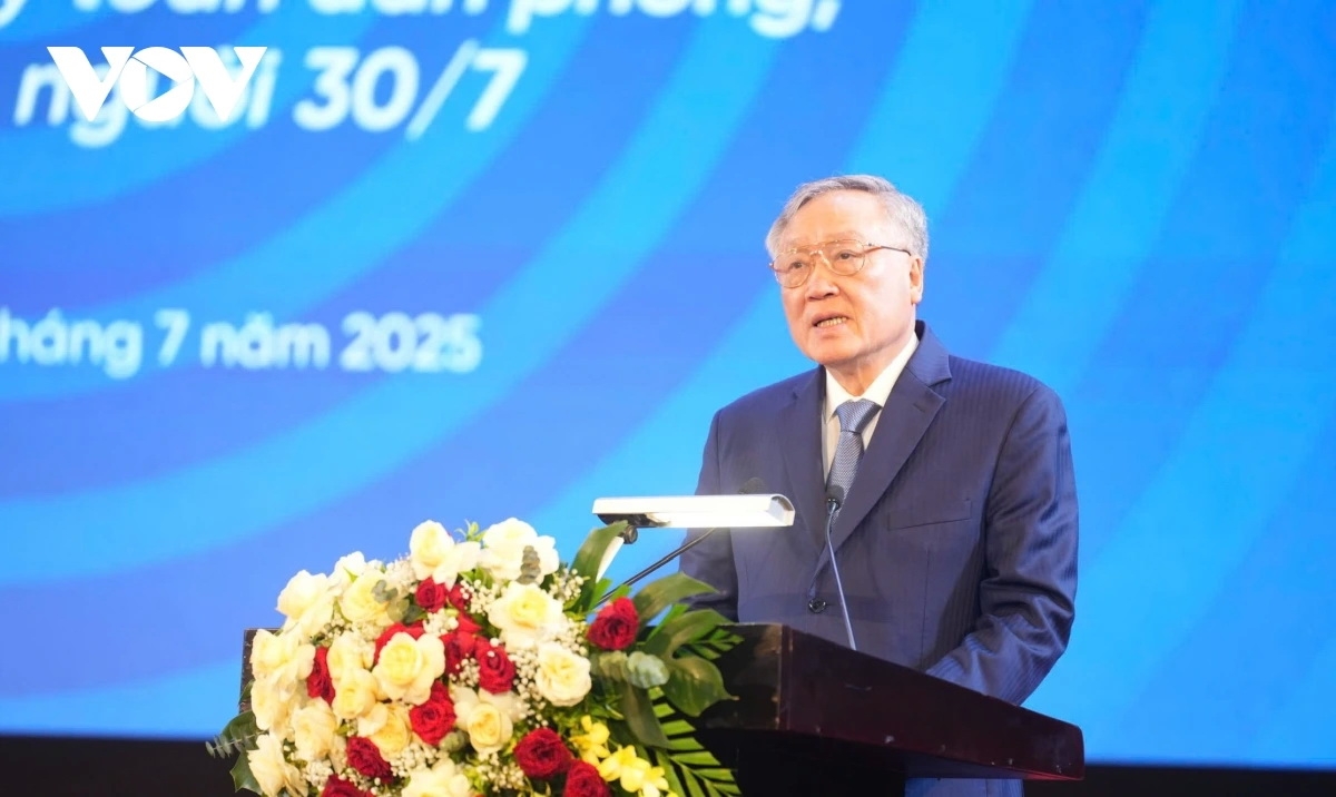 Phó Thủ tướng Thường trực Nguyễn Hòa Bình phát biểu tại lễ phát động Tháng hành động phòng, chống mua bán người năm 2025