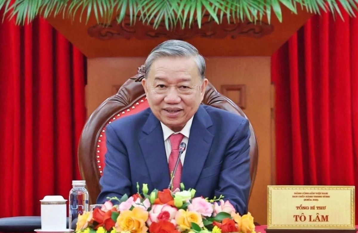 Tổng Bí thư Tô Lâm pơma đam păng điên thoăi hăm Ƀok Kơdră tơm Hoa Kỳ Donald Trump