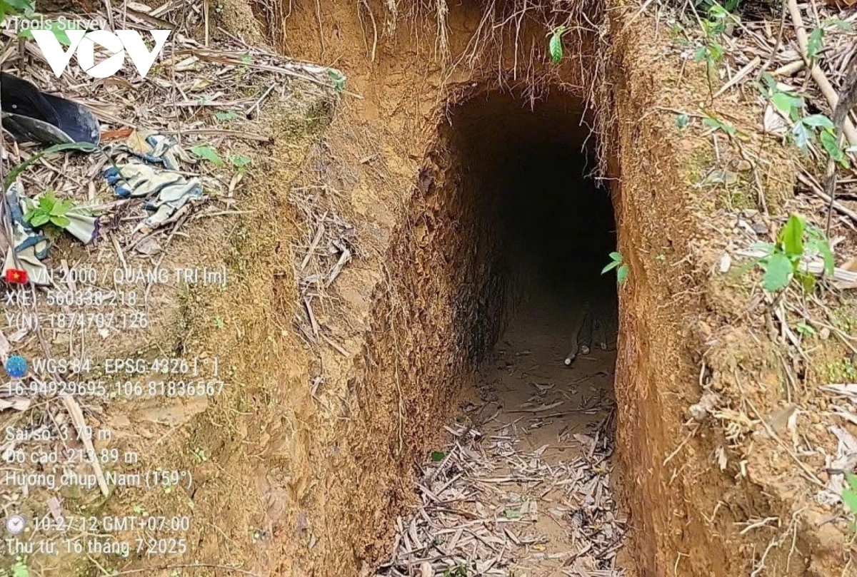 Một hầm vàng trái phép tại xã Bến Quan, tỉnh Quảng Trị bị lực lượng chức năng phát hiện vào giữa tháng 7 năm nay