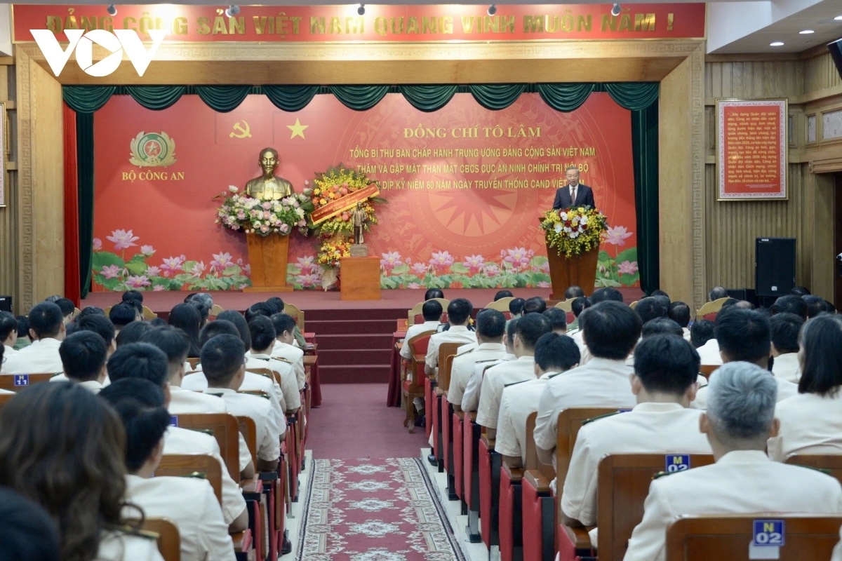 Tổng Bí thư Tô Lâm thăm và làm việc với Cục An ninh chính trị nội bộ, Bộ Công an.