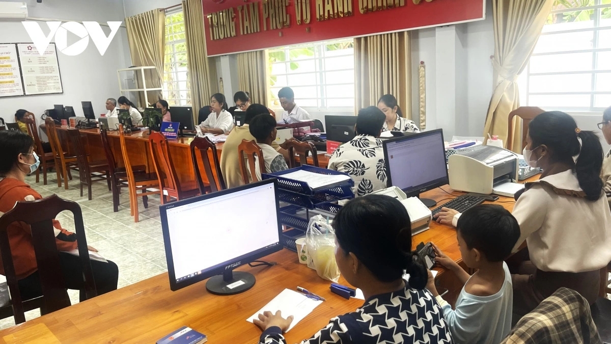 Một góc Trung tâm phục vụ hành chính công xã Ô Lâm, tỉnh An Giang