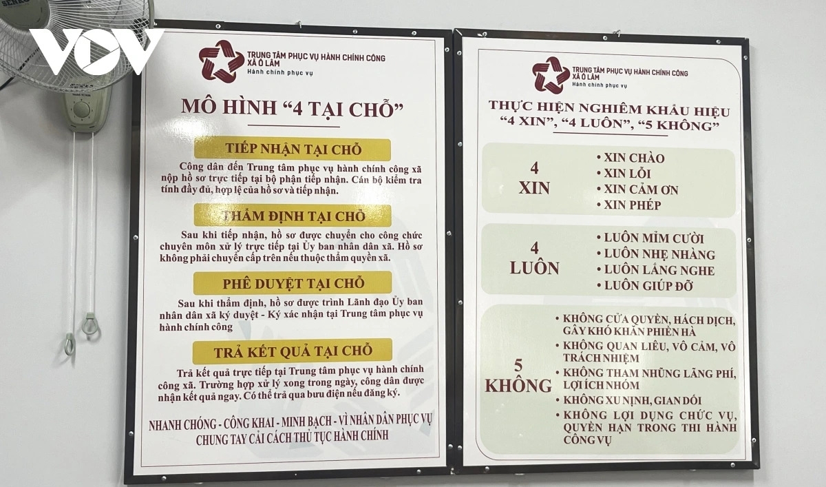 Chính quyền xã Ô Lâm nỗ lực nâng cao năng lực phục vụ nhân dân