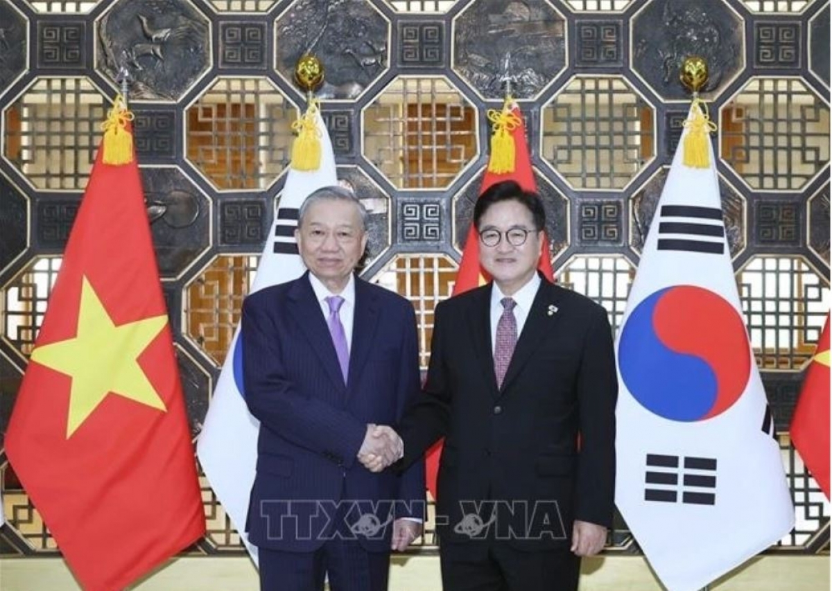 Tổng Bí thư Tô Lâm rgum nchră Kruanh Quốc hội Hàn Quốc Woo Won Sik
 