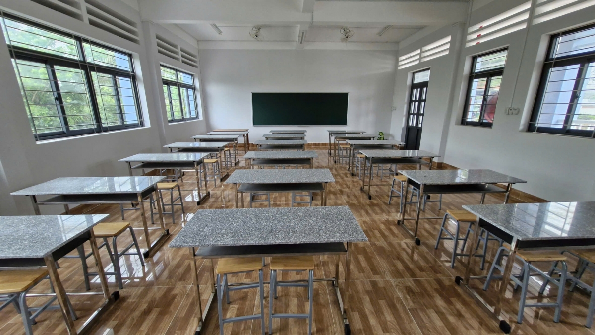 Các phòng học, phòng bộ môn đã được vệ sinh sạch sẽ